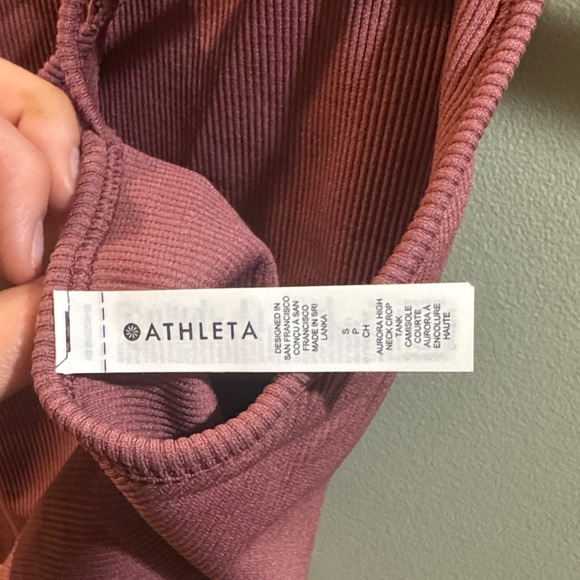 Athleta Ribbed Mauve Tank Top - Picture 2 of 3